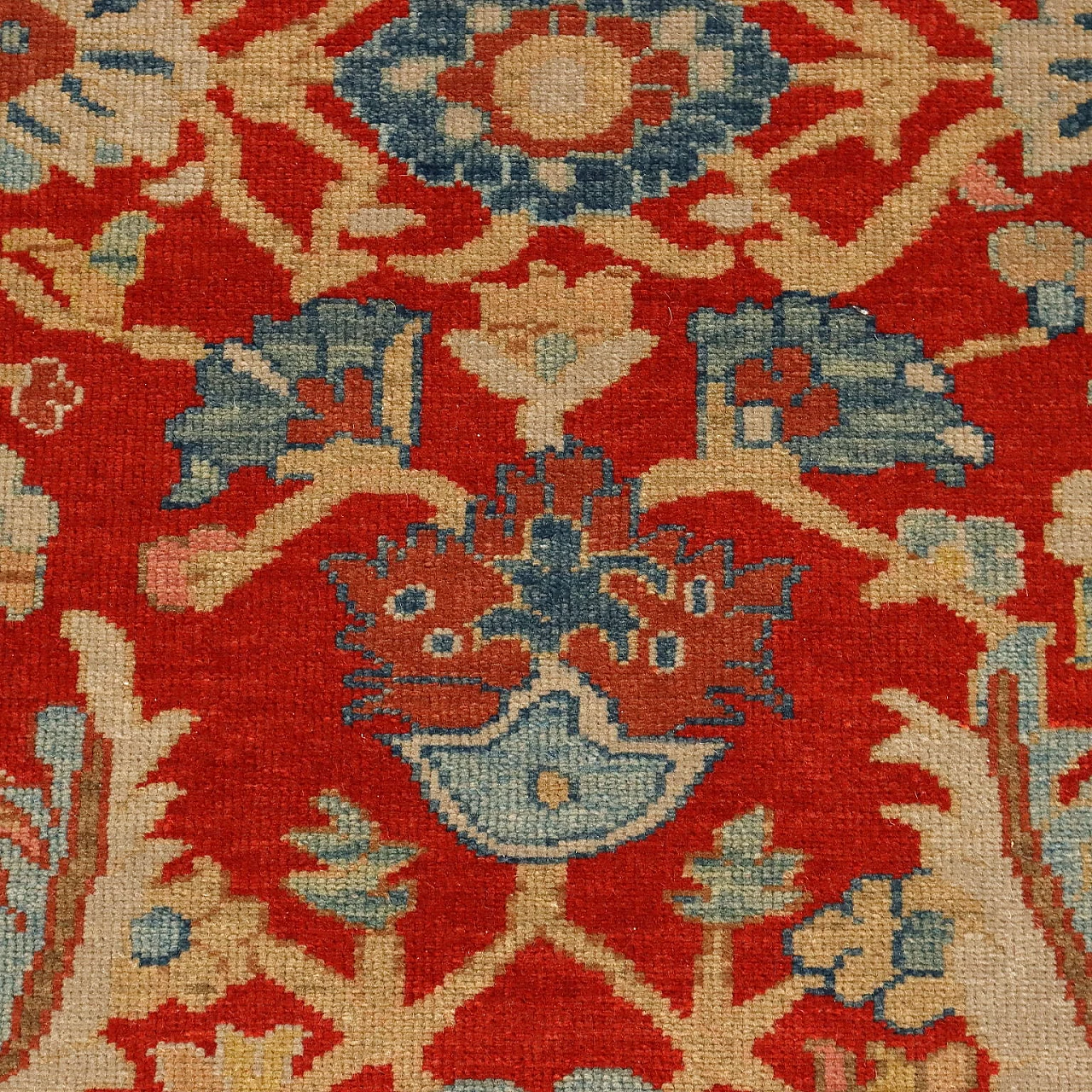 Extra-thin knot Herat rug in cotton and wool 4