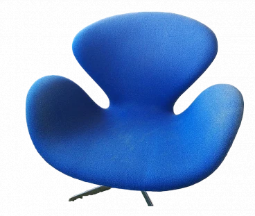 Sedia SWAN 3320 in tessuto di Arne Jacobsen per Fritz Hansen, 1995