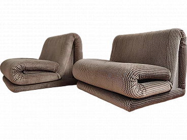 Pair of fabric armchairs by Salotti, 1970s