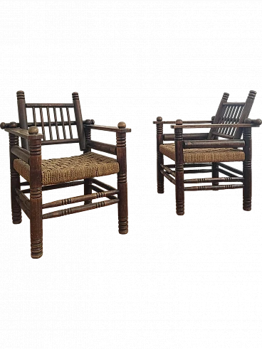 Pair of Art Deco armchairs by Charles Dudouyt, 1940s