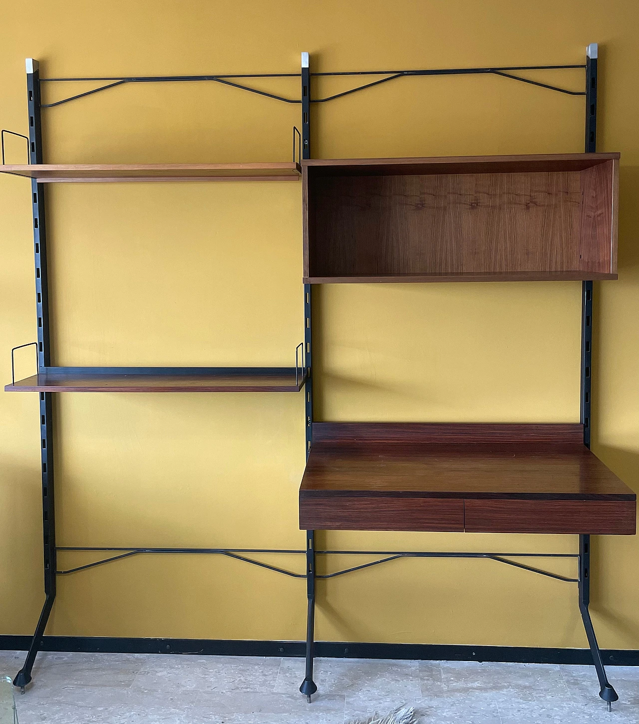 Urio modular bookcase in teak by Ico and Luisa Parisi for MIM Roma, 1960s 25