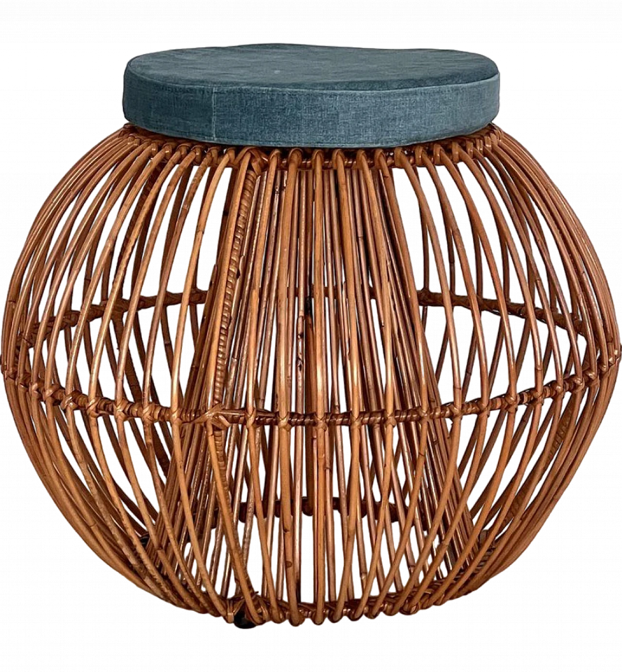 Bamboo stool with cushion attributed to J. Abraham & D. Jan Rol, 1960s 14