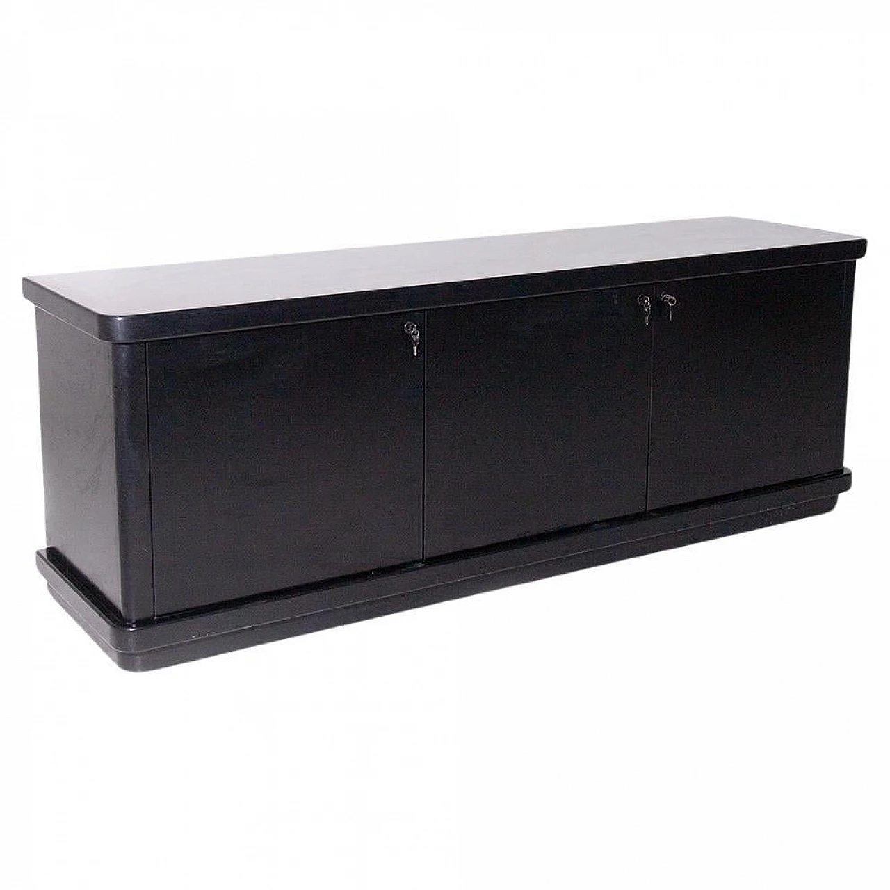 Black lacquered wood sideboard by Tecno, 1970s 1