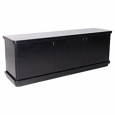 Black lacquered wood sideboard by Tecno, 1970s