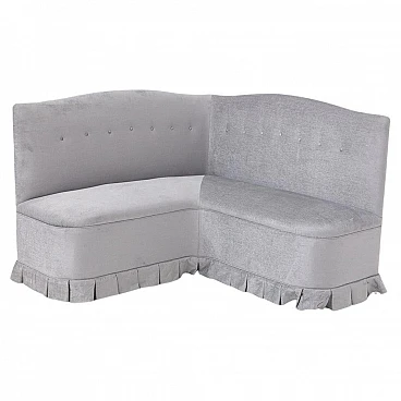 Gray velvet corner sofa by Gio Ponti, 1950s