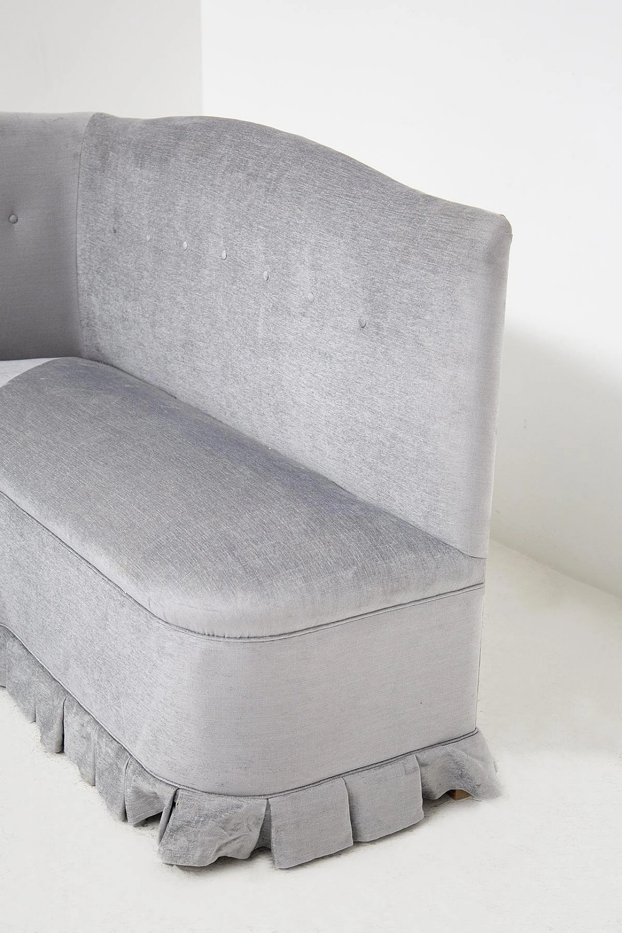 Gray velvet corner sofa by Gio Ponti, 1950s 4