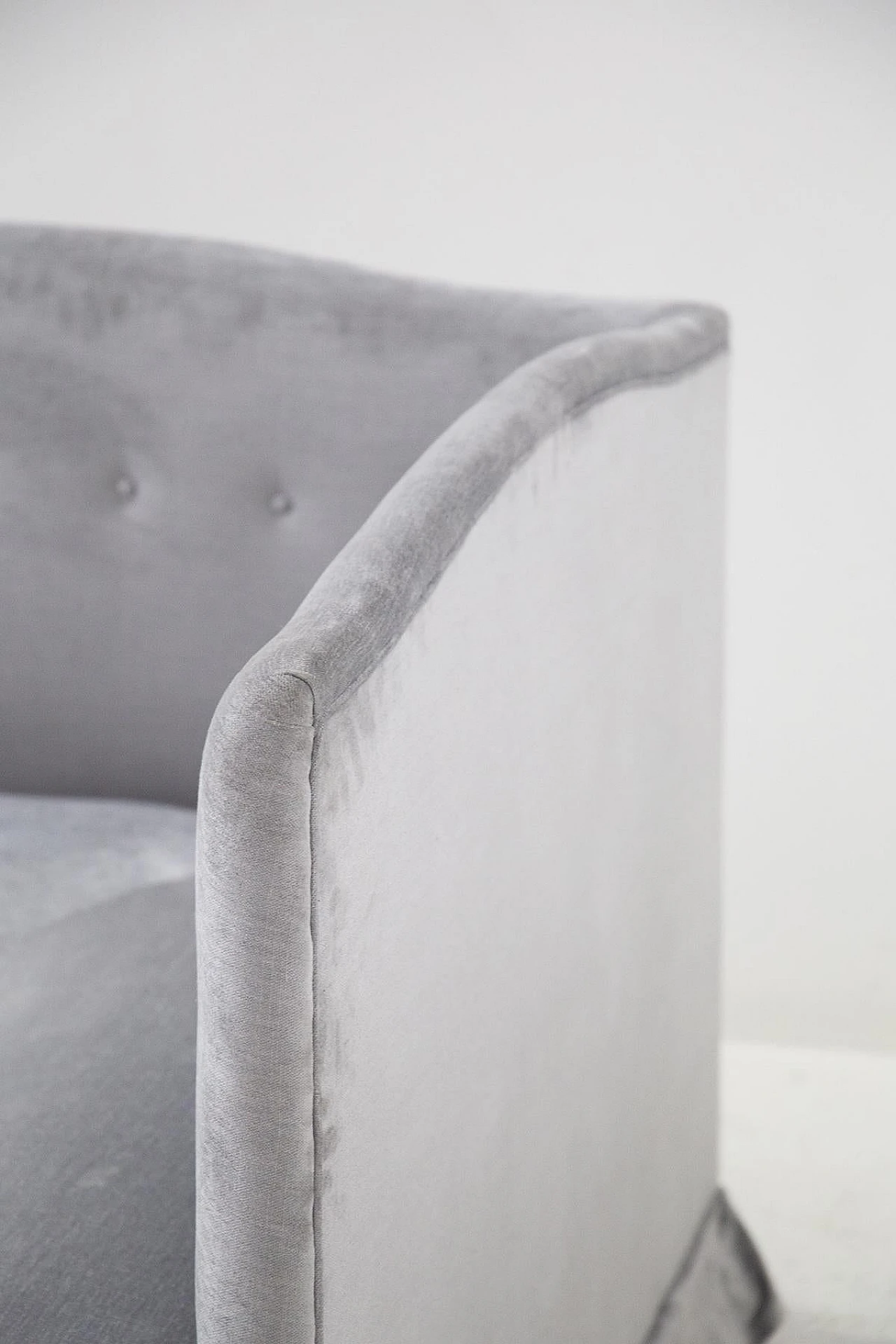 Gray velvet corner sofa by Gio Ponti, 1950s 5