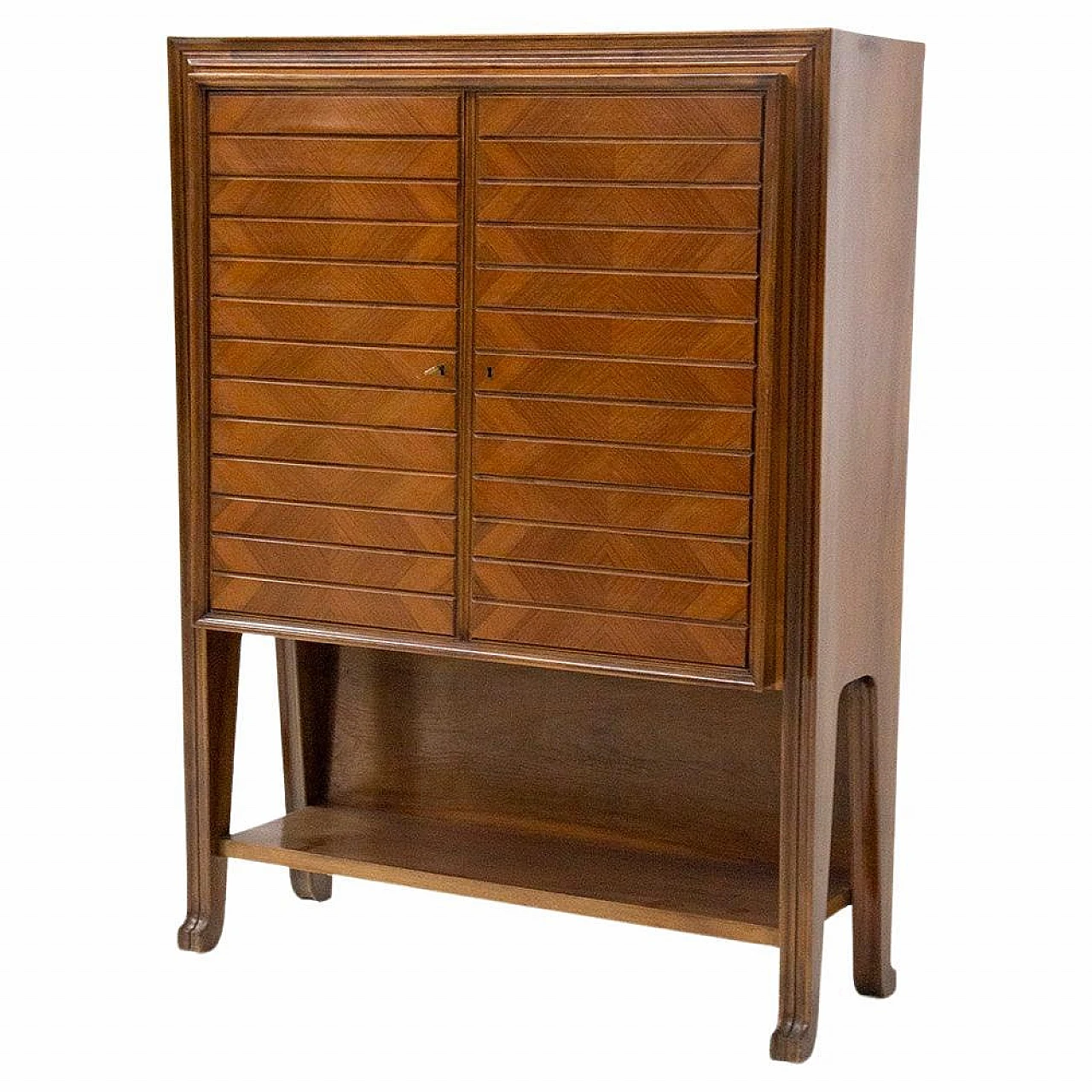 Walnut and maple chest of drawers by Osvaldo Borsani, 1950s 1