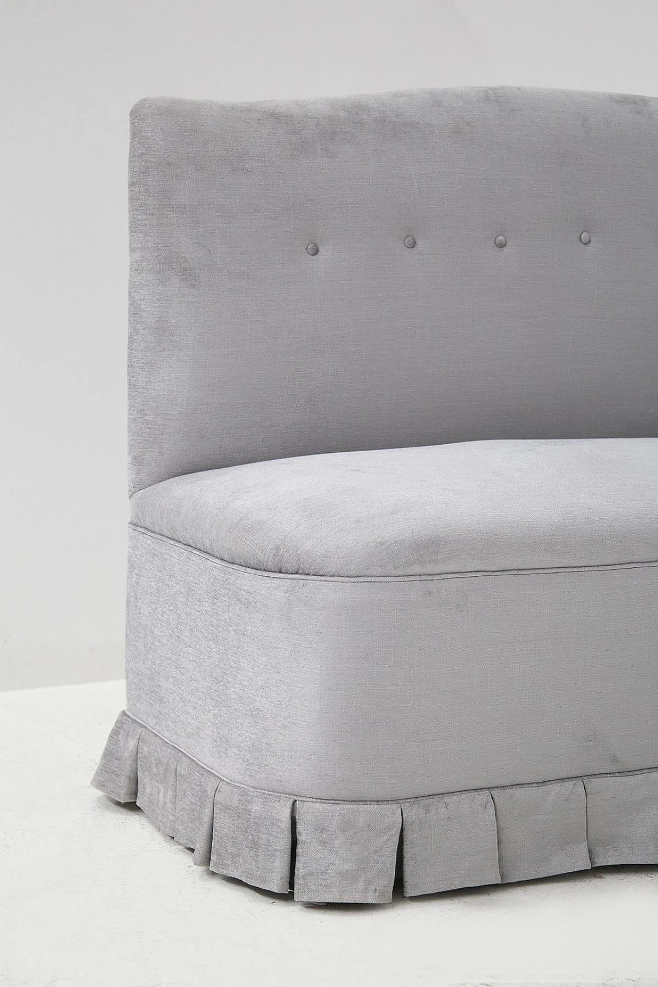 Gray velvet corner sofa by Gio Ponti, 1950s 7