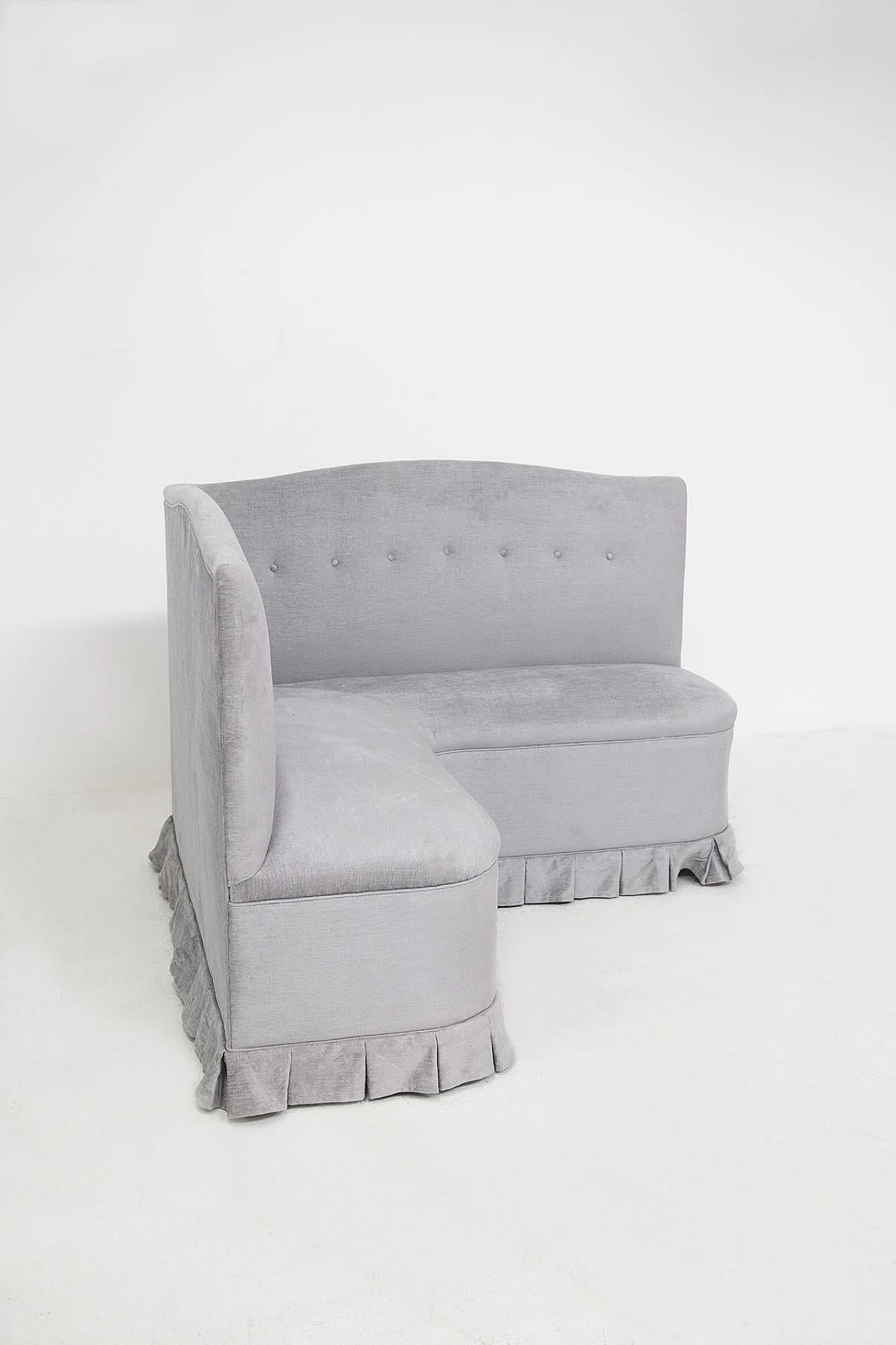 Gray velvet corner sofa by Gio Ponti, 1950s 8