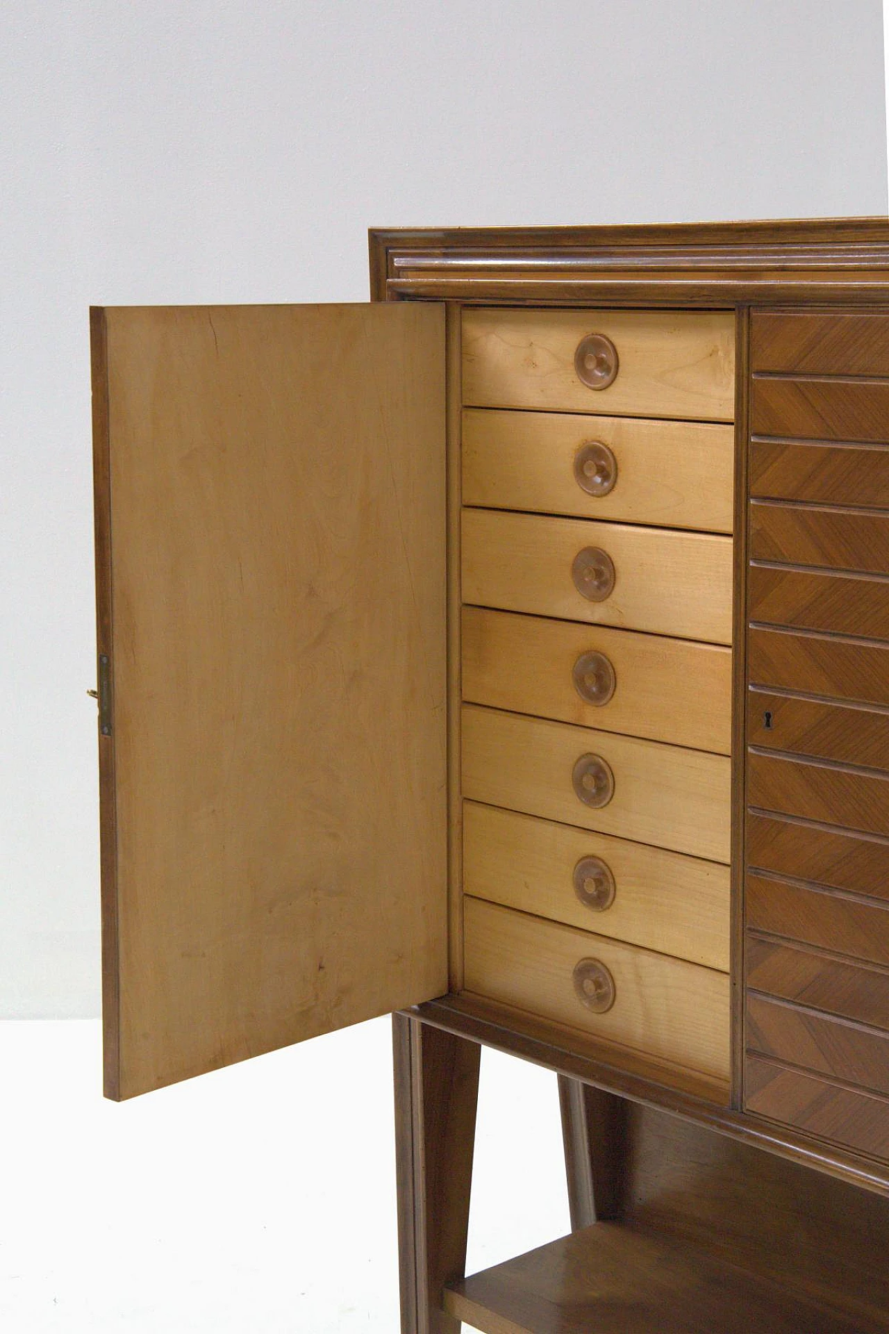 Walnut and maple chest of drawers by Osvaldo Borsani, 1950s 8