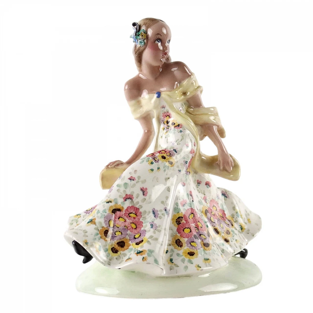 Tiziano Galli, Fanciulla che corre, scultura in ceramica, anni '50 1