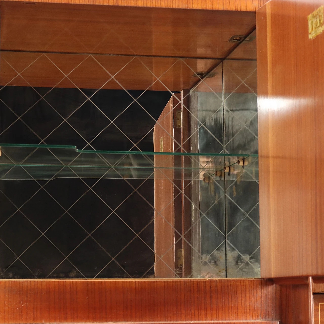 Oak veneered & decorated parchment sideboard by M. Cantù, 1950s 10