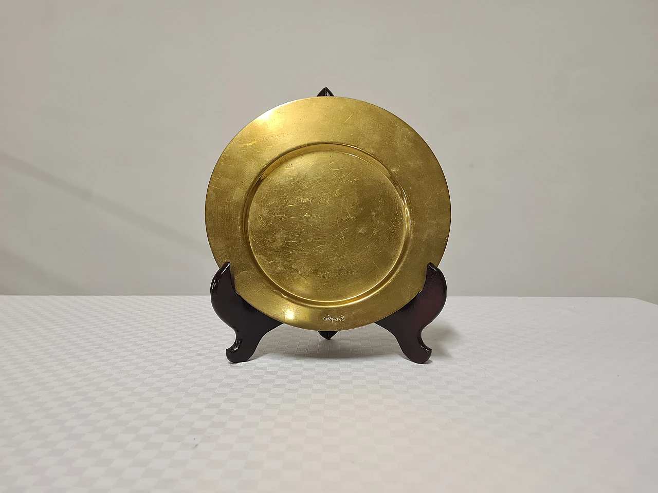 Brass plate by Gio Ponti for Cleto Munari, 1970s 5