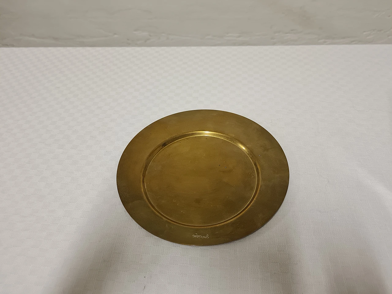 Brass plate by Gio Ponti for Cleto Munari, 1970s 13