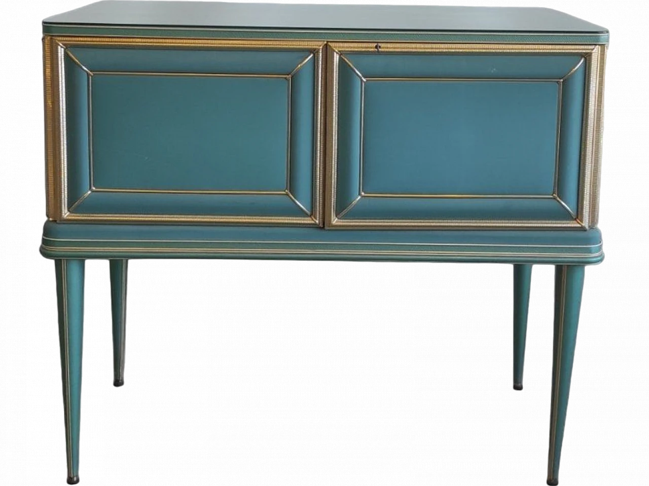 Two-doors sideboard with internal mirrors by Umberto Mascagni, 1950s 12