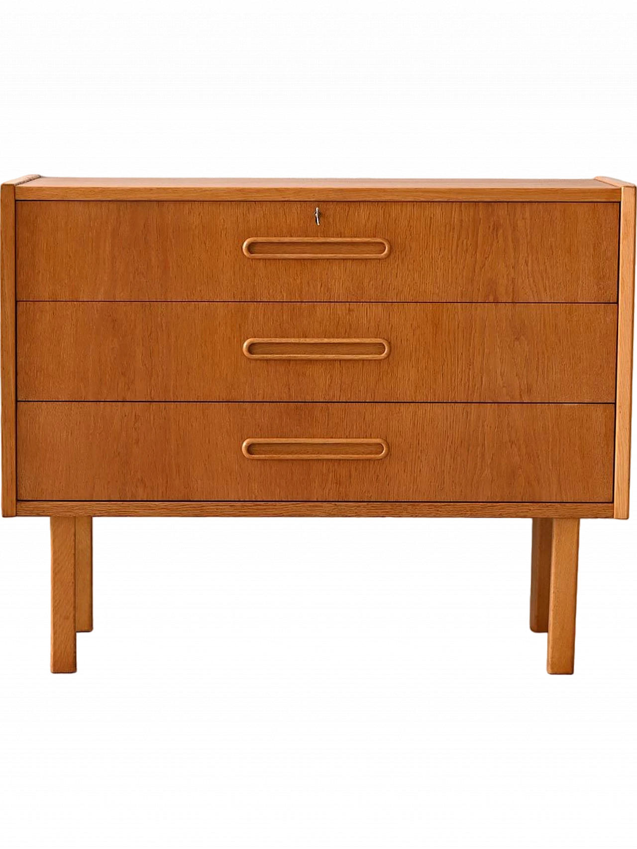 Oak three-drawers cabinet, 1960s 10