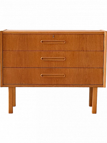 Oak three-drawers cabinet, 1960s