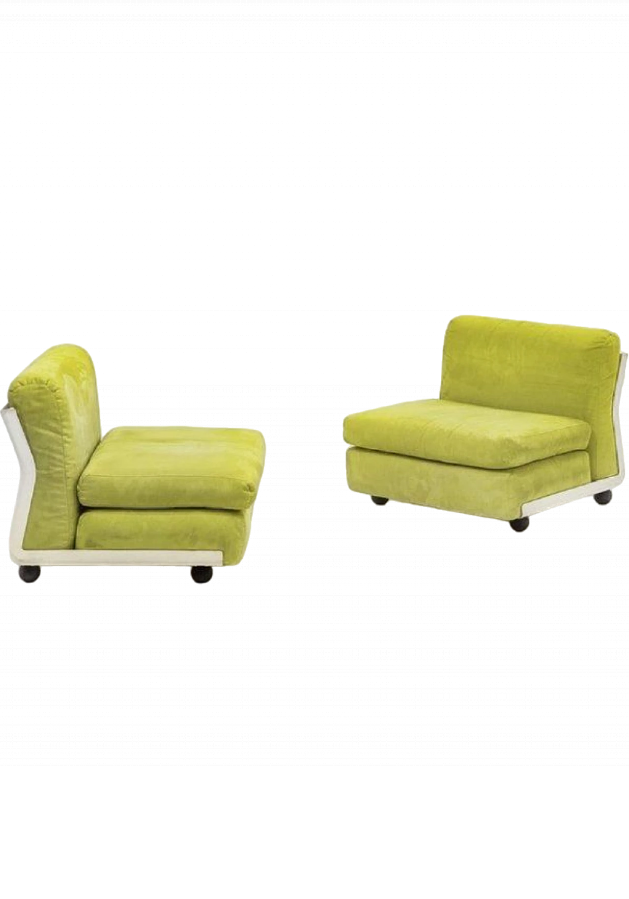 Pair of yellow Amanta armchairs by Mario Bellini for C&B, 1960s 9