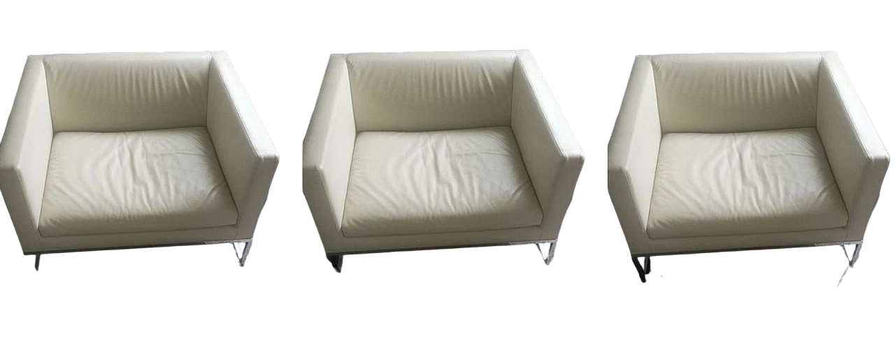 3 Tight leather armchairs by Antonio Citterio for B&B Italia 7