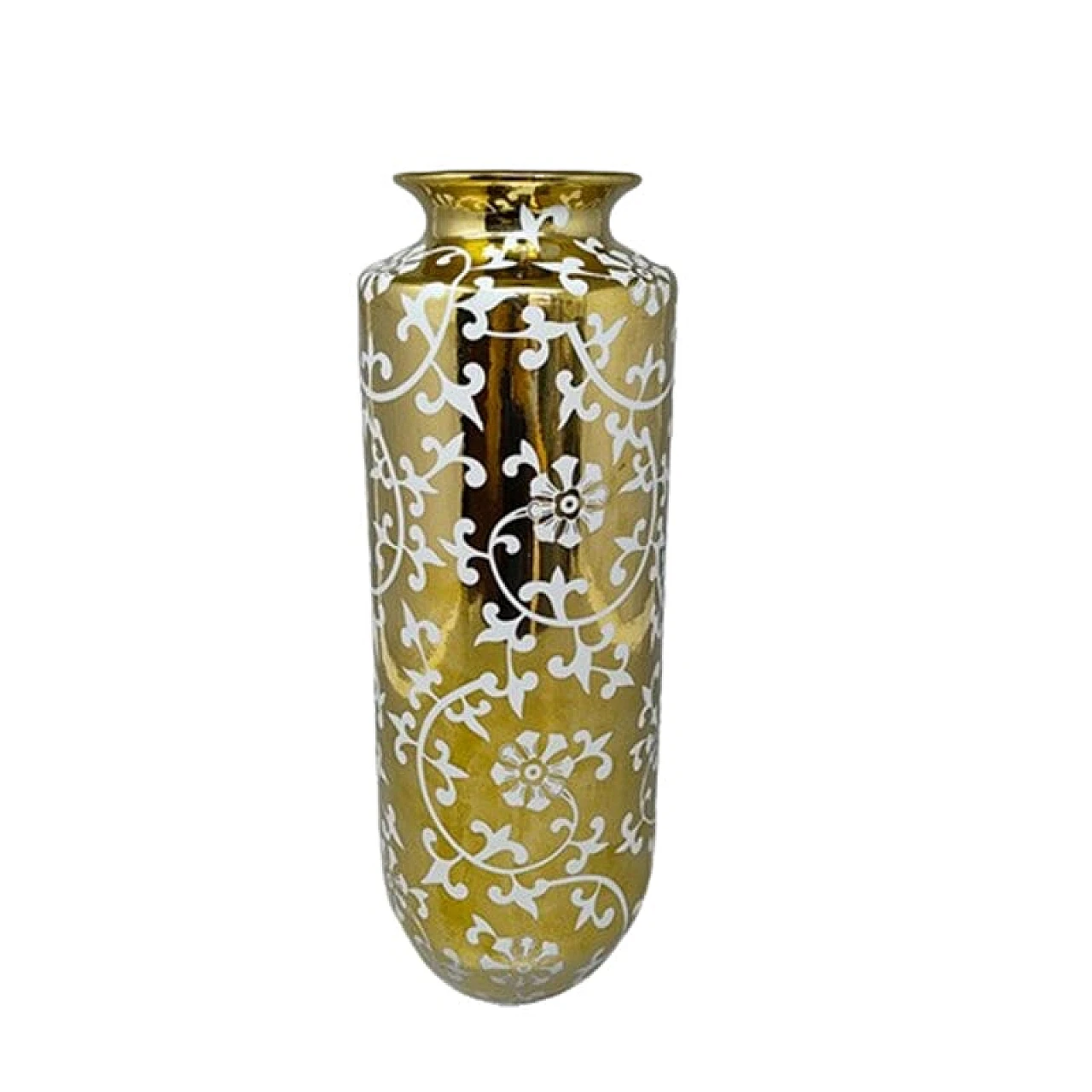 Sesto Fiorentino gilded ceramic vase, 1960s 7