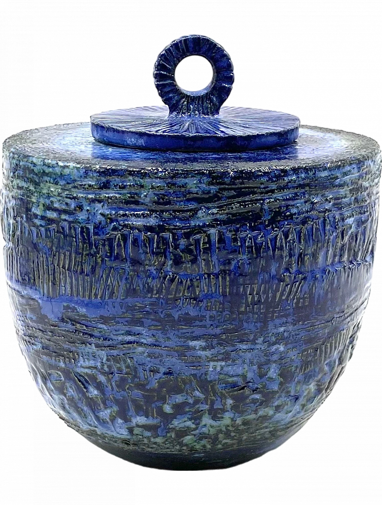 Blue terracotta vase, 1950s 17