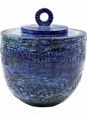 Blue terracotta vase, 1950s