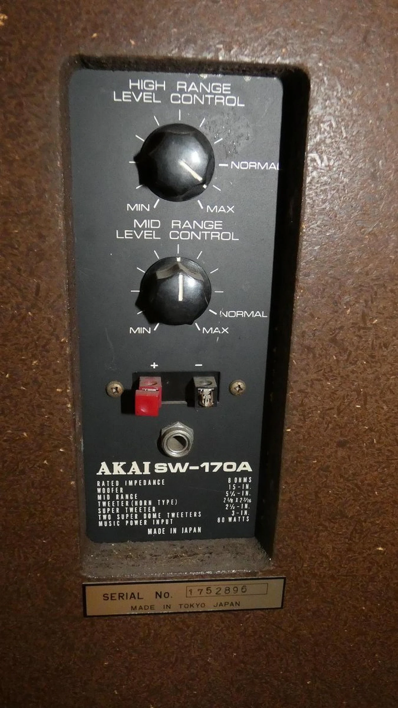 Sistema a 5 vie Sw-170a a 6 altoparlanti di Akai Electric Co, anni '70 13