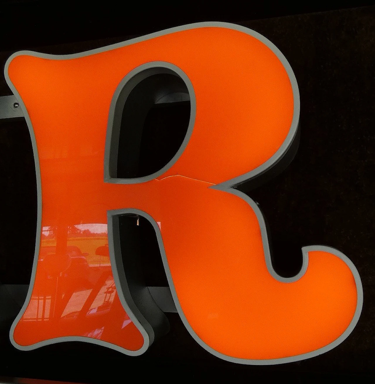 Aluminium and acrylic glass luminous sign, 1960s 9