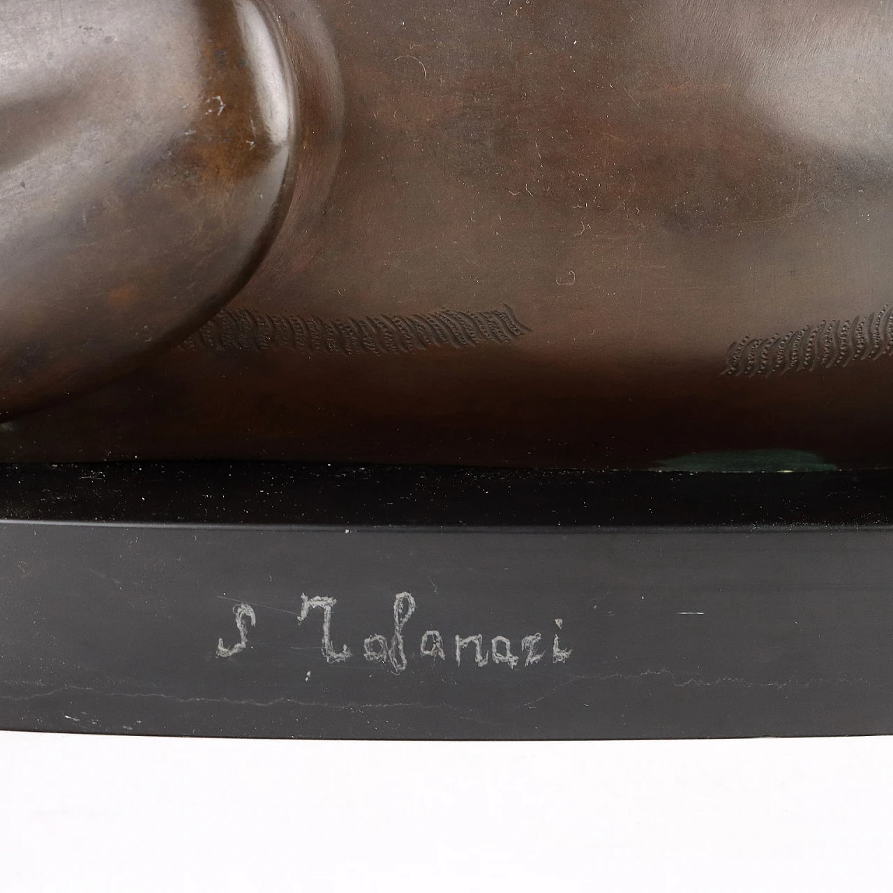 Sirio Tofanari, Cerbiatti, scultura in bronzo su base in marmo nero 10