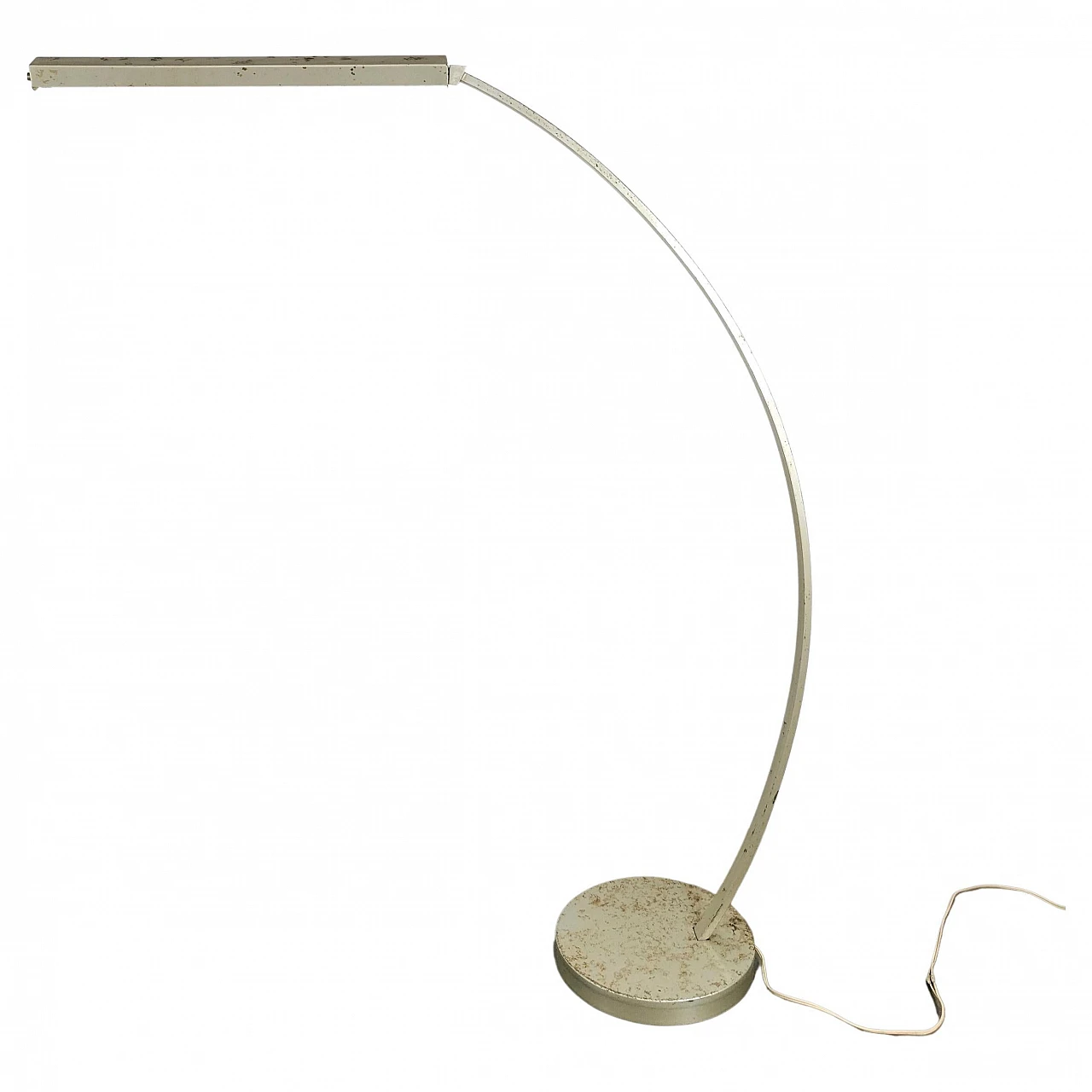 Gray metal arc floor lamp, 1960s 1