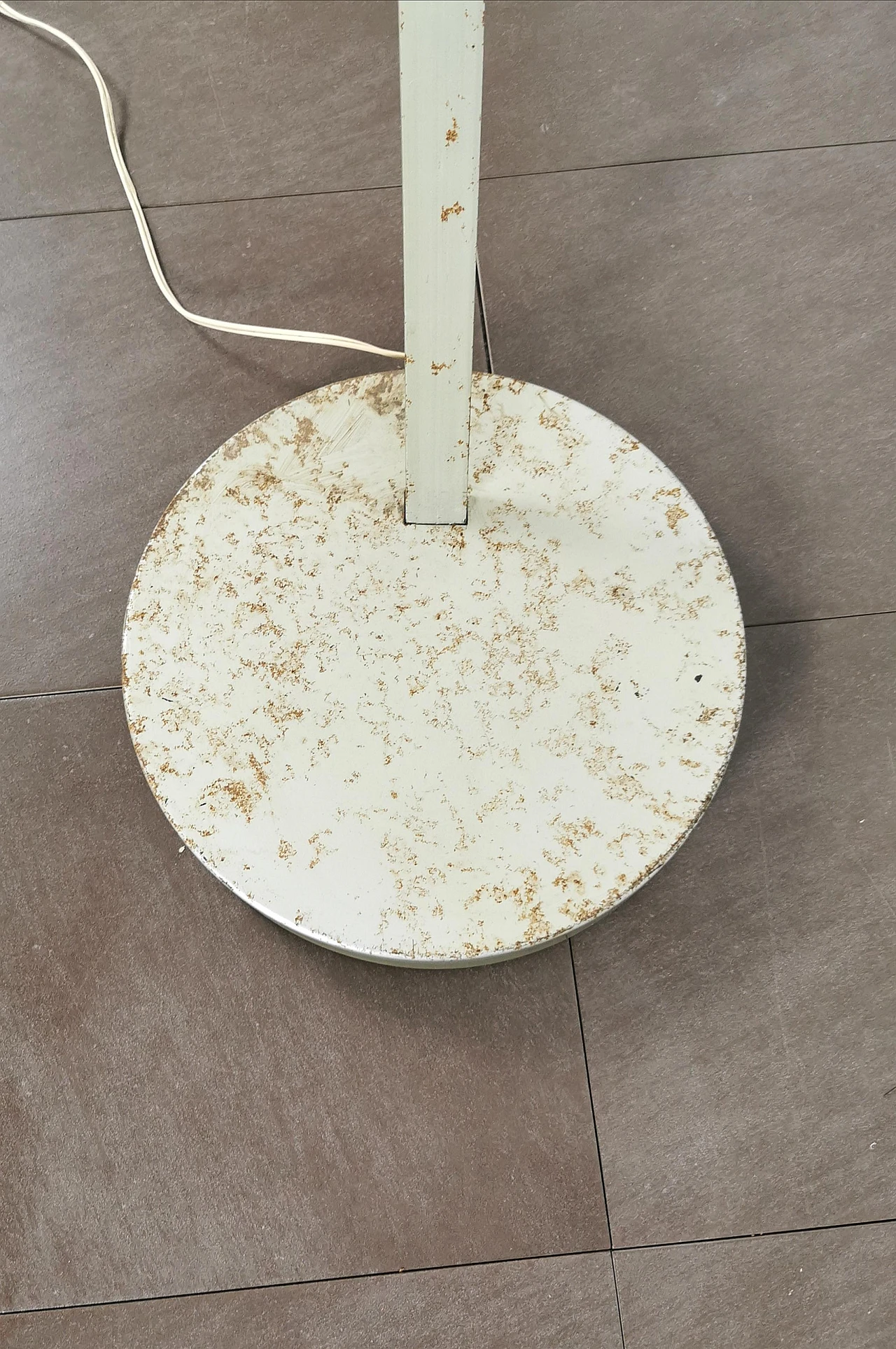 Gray metal arc floor lamp, 1960s 9