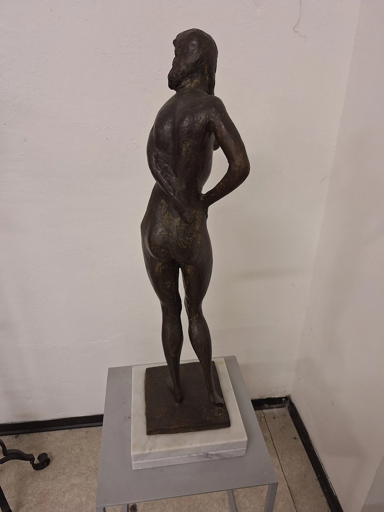 Enrico Mazzolani, fanciulla, scultura in bronzo patinato, anni '70 3