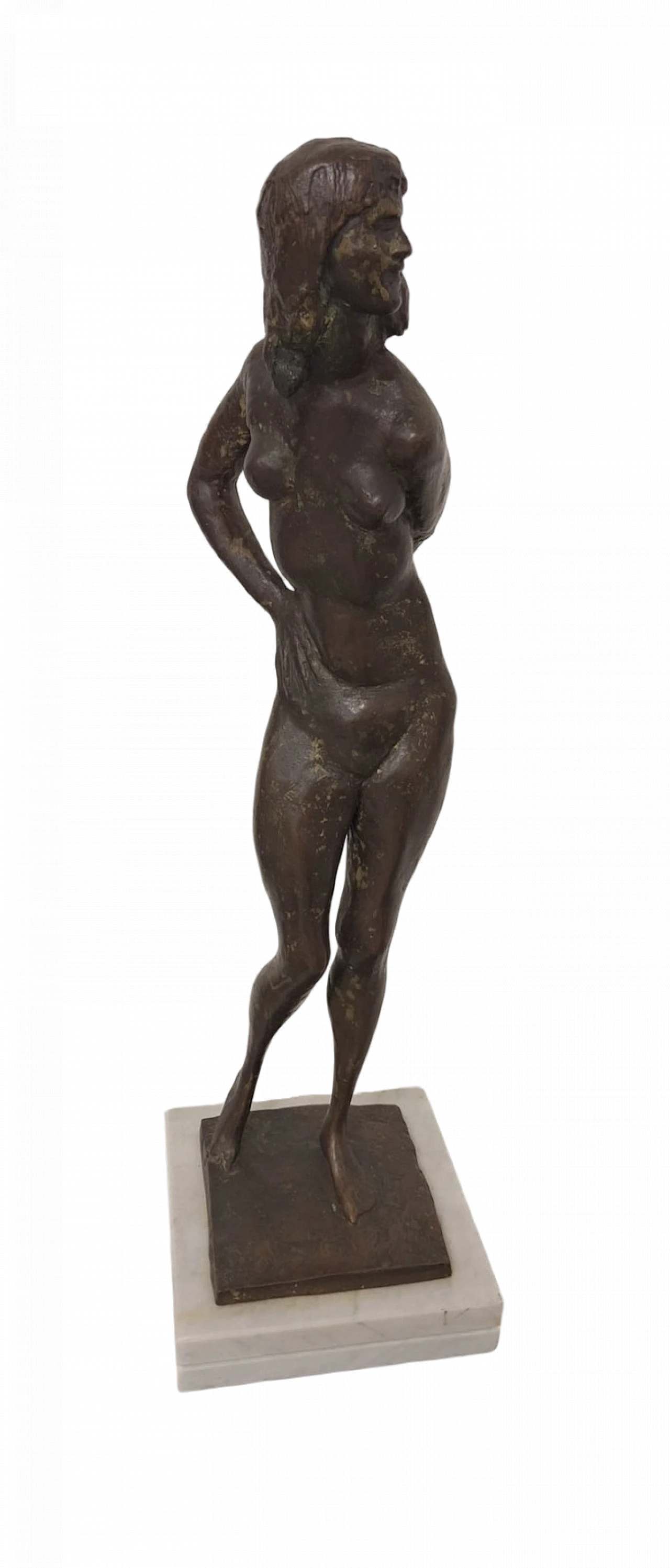 Enrico Mazzolani, fanciulla, scultura in bronzo patinato, anni '70 8