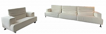 Aire sofa and armchair in canape cotton by Cassina