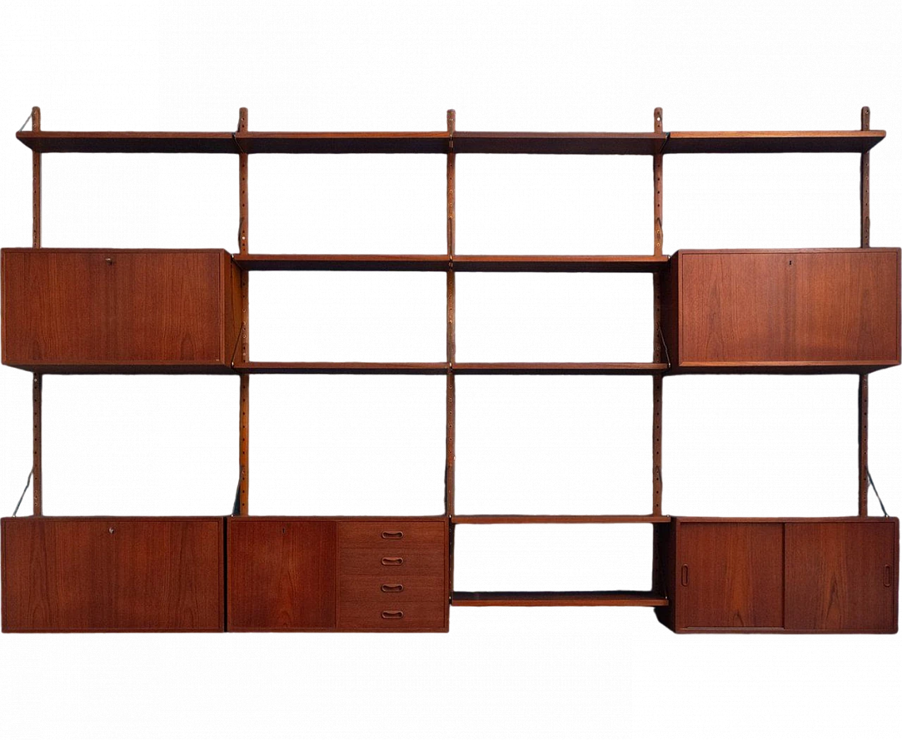 Teak bookcase by Hans Olsen, 1960s 21