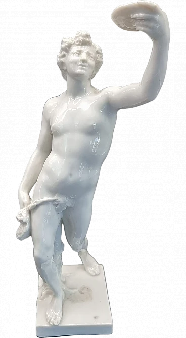 White porcelain statue depicting Bacchus, early 20th century