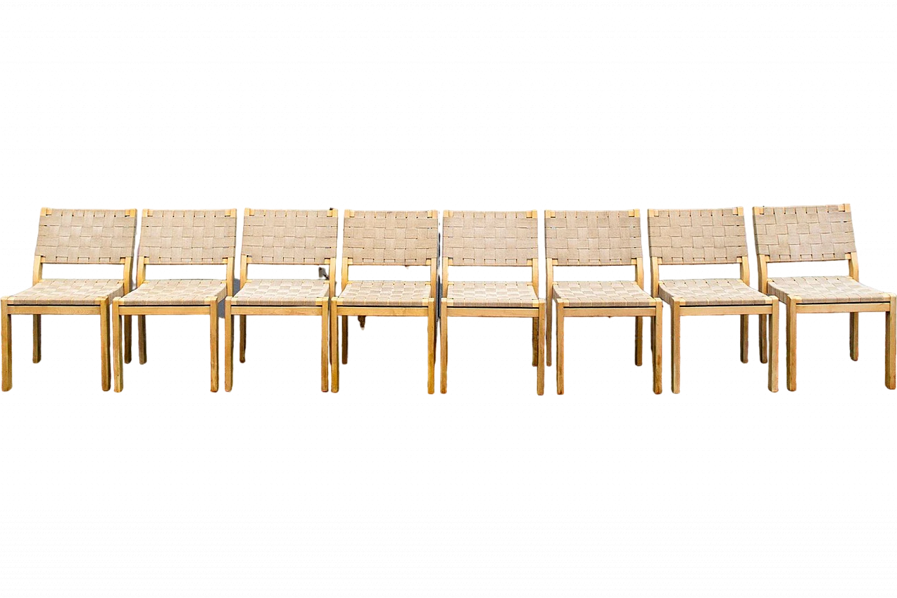 8 Chairs 611 by Alvar Aalto for Artek, 1970s 9