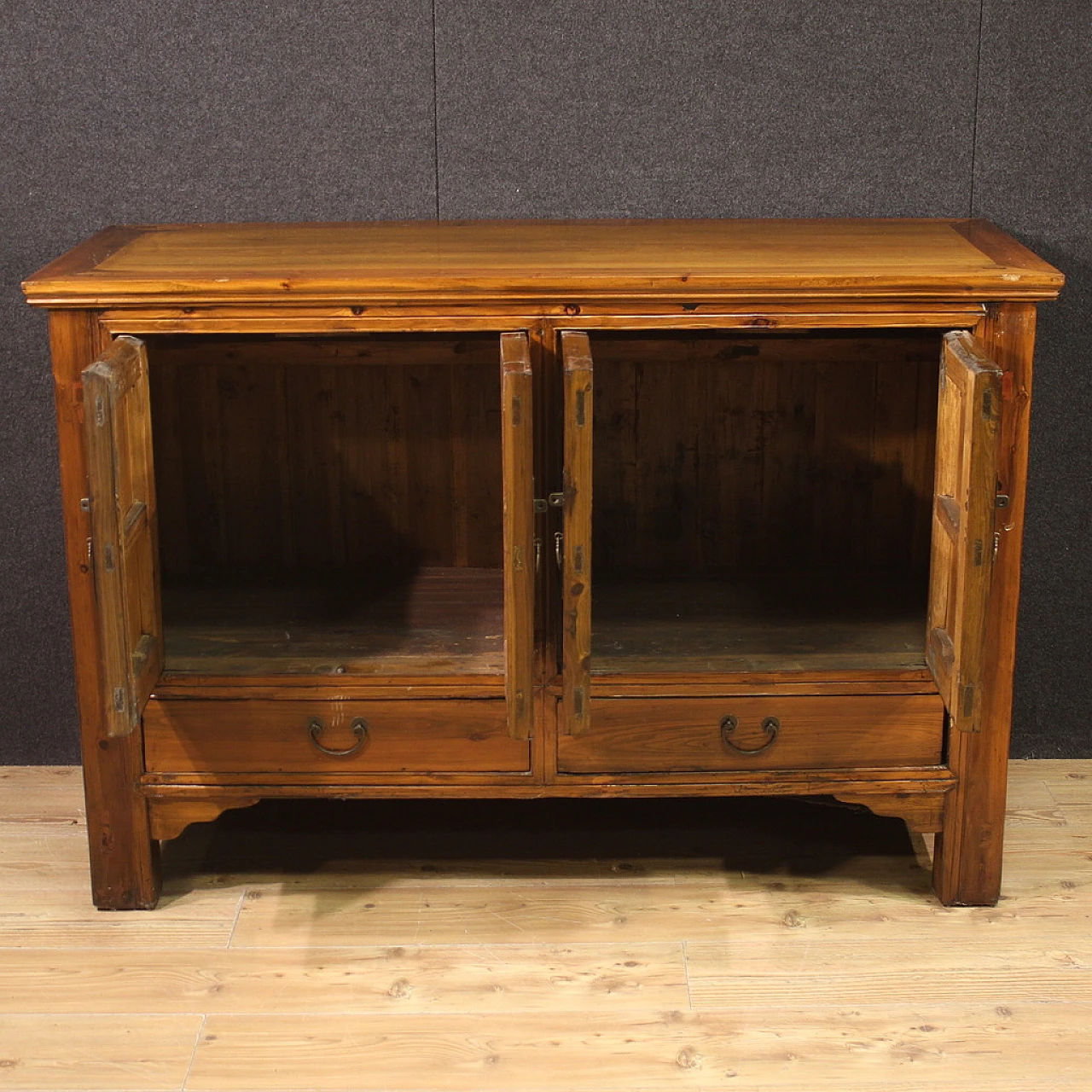 Chinese wood sideboard with doors and drawers 3