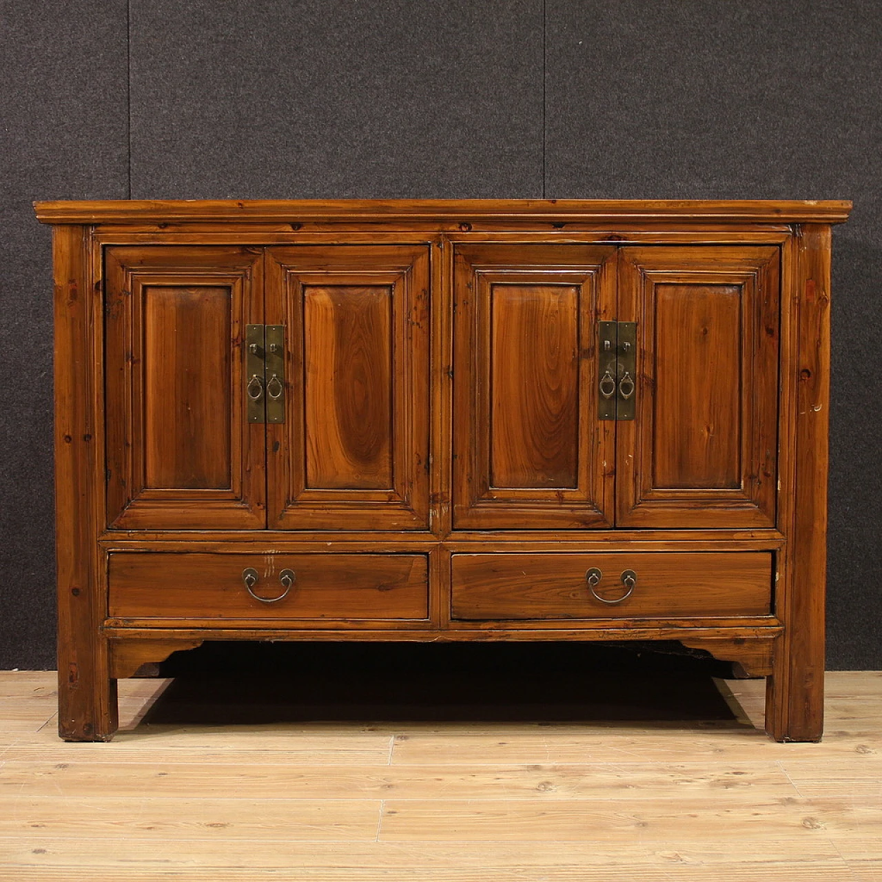 Chinese wood sideboard with doors and drawers 7