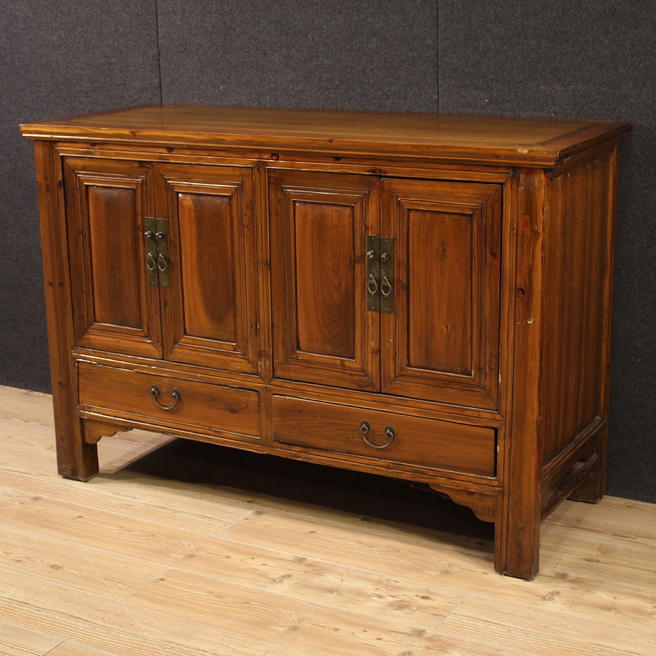 Chinese wood sideboard with doors and drawers 11