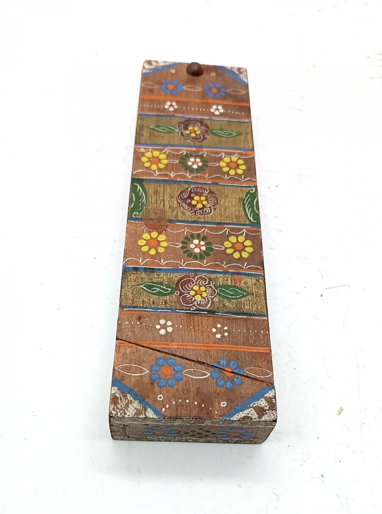 Tyrolean painted fir pen holder, early 20th century 2