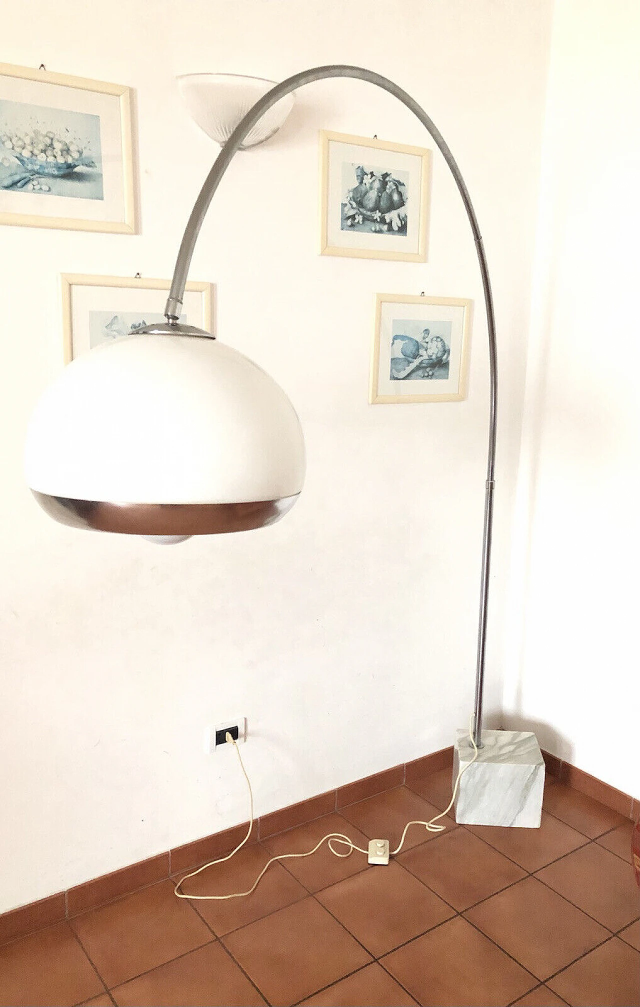 Arc lamp by Harvey Guzzini for Laurel Lighting, 1970s 1