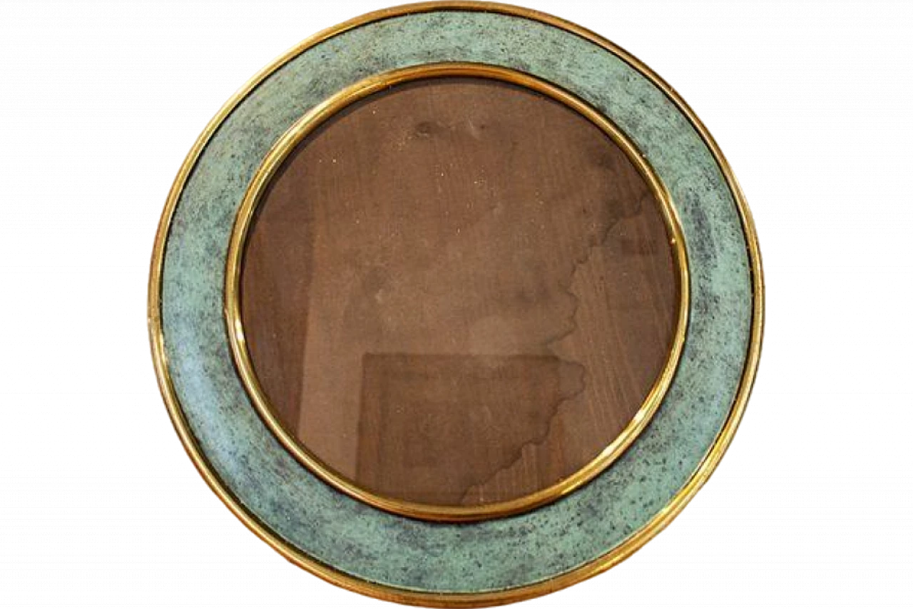 Oxidized brass photo frame, 1940s 5