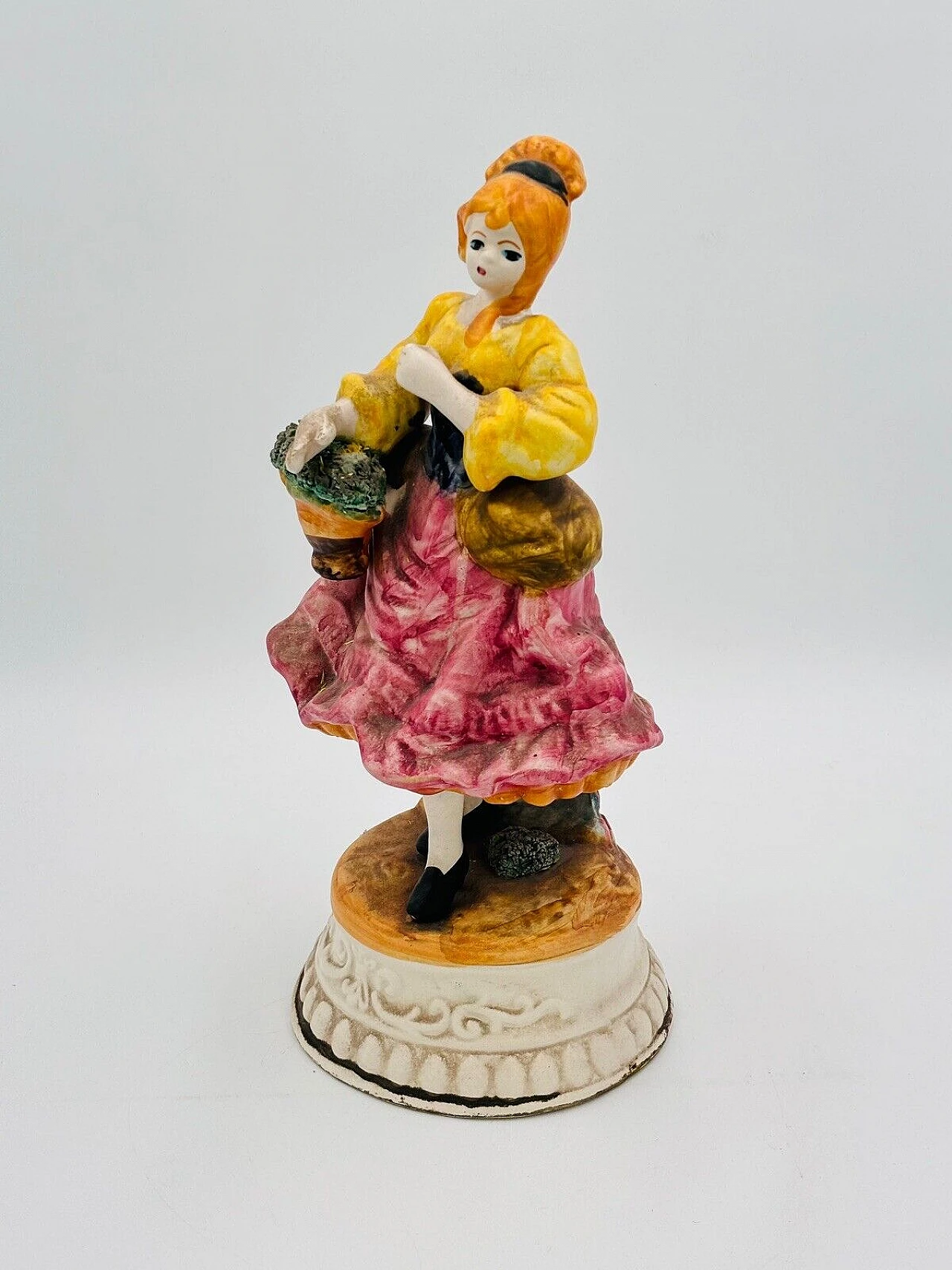 Woman, Capodimonte Biscuit porcelain sculpture, 1960s 1