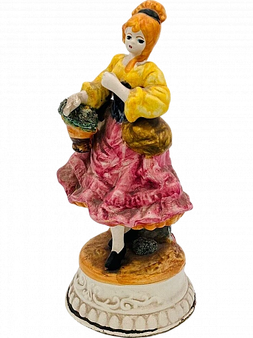 Woman, Capodimonte Biscuit porcelain sculpture, 1960s