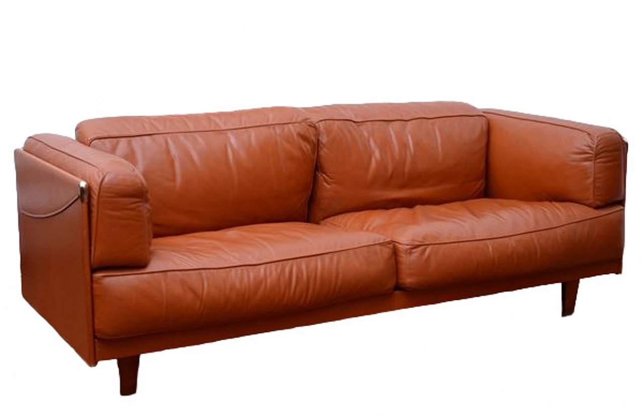 Twice leather sofa by Pierluigi Cerri for Poltrona Frau, 1980s 1