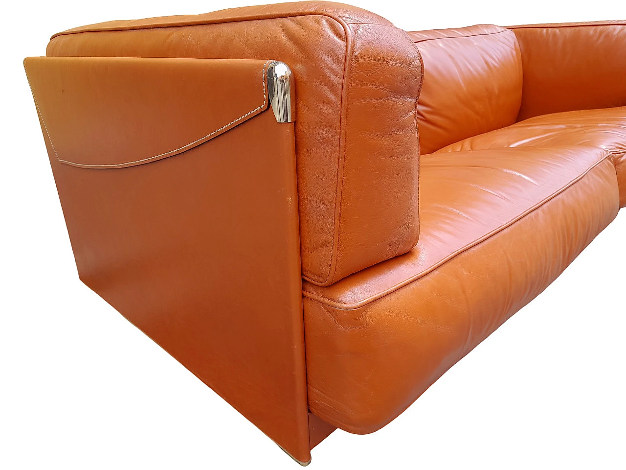 Twice leather sofa by Pierluigi Cerri for Poltrona Frau, 1980s 4