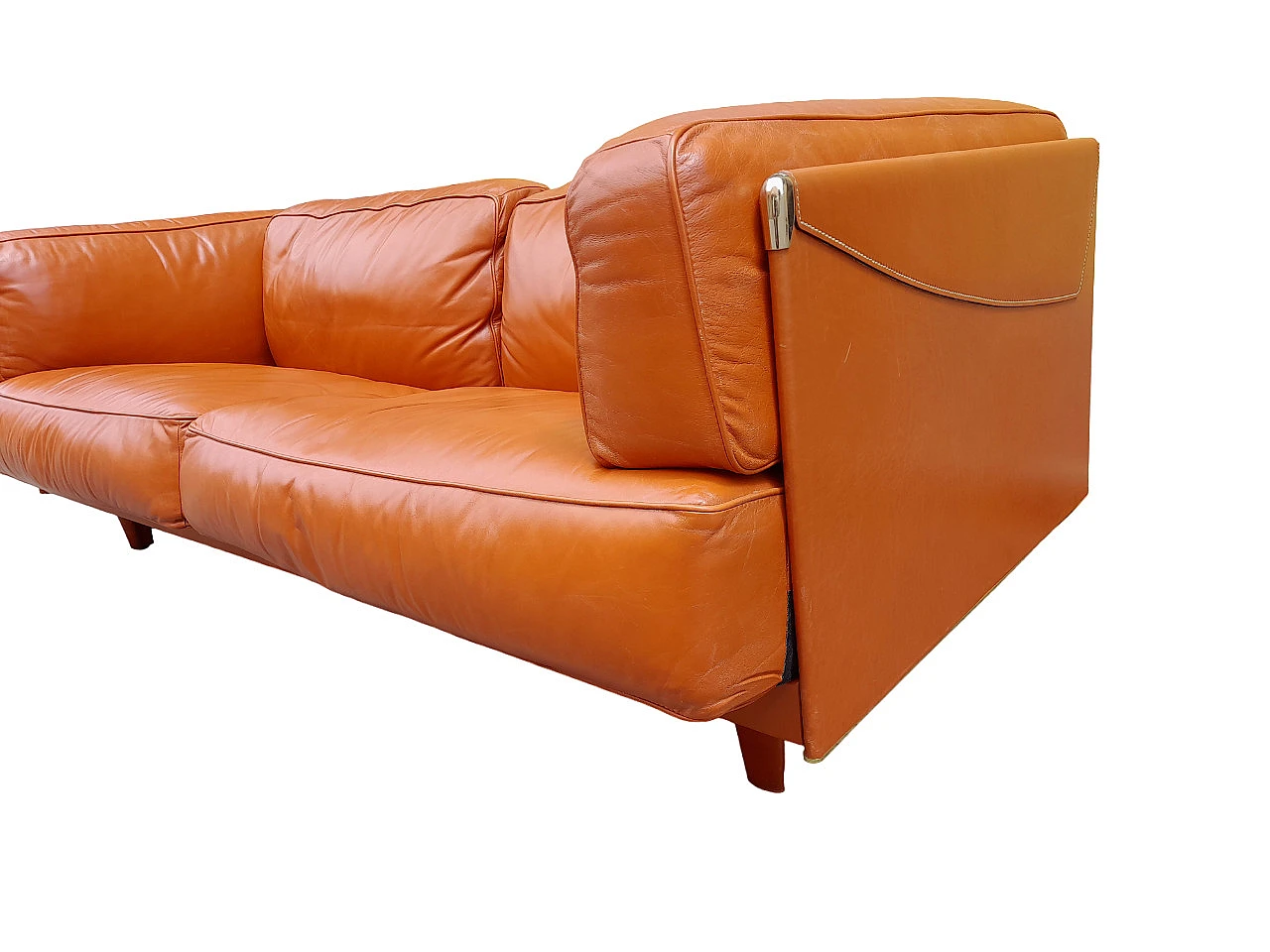 Twice leather sofa by Pierluigi Cerri for Poltrona Frau, 1980s 5