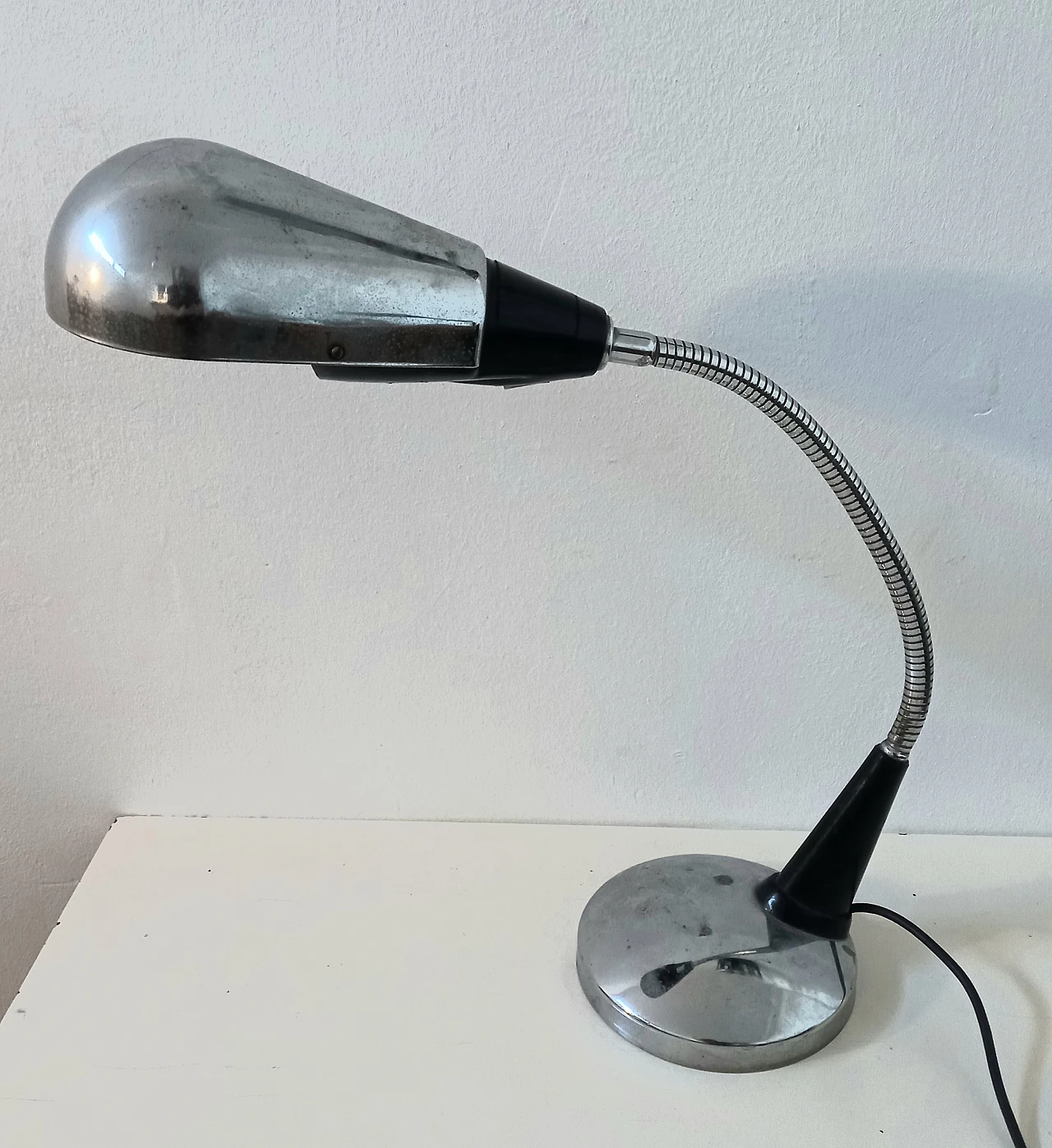 Chrome jointed table lamp, 1970s 1